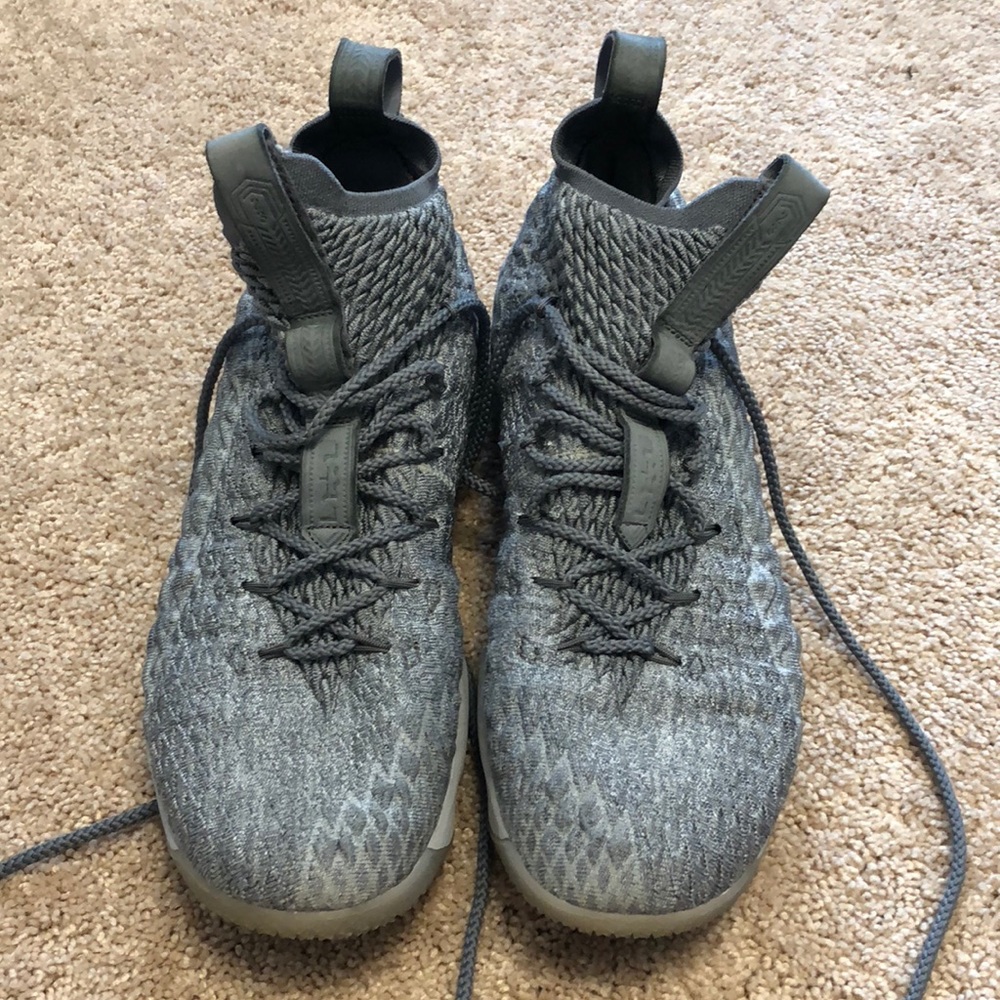 Lebron 15 light grey men’s size 12 sneakers